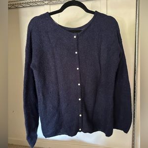Sezane Gaspard sweater cardigan navy blue size s